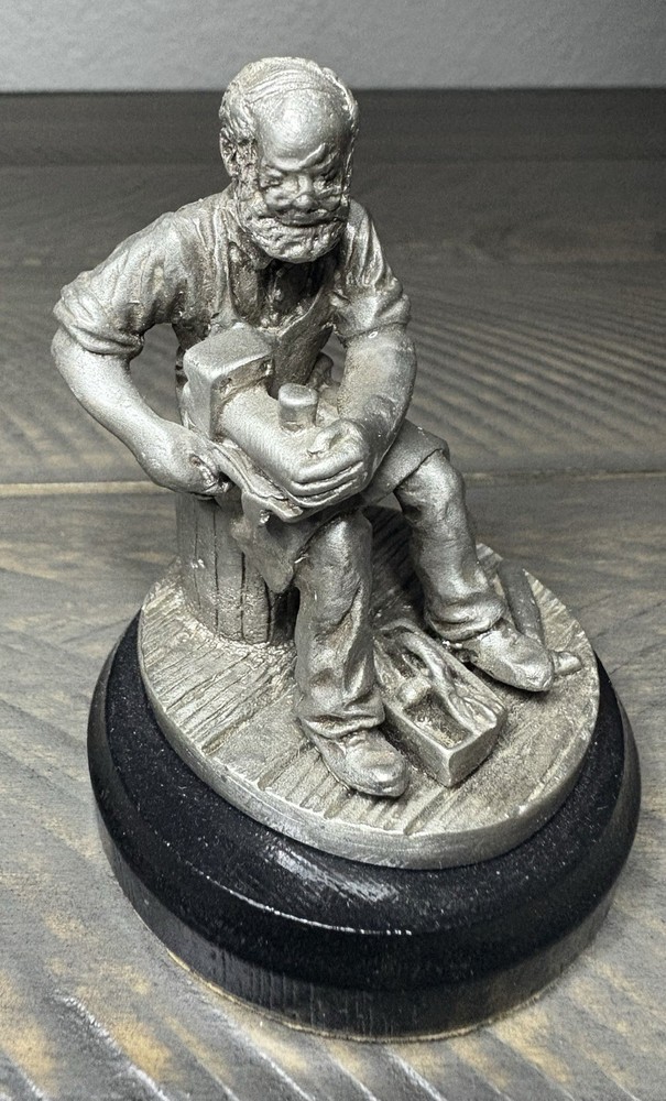 Royal Hampshire Silvered Bronze 'Cries Of London' Toymaker Figure 3”