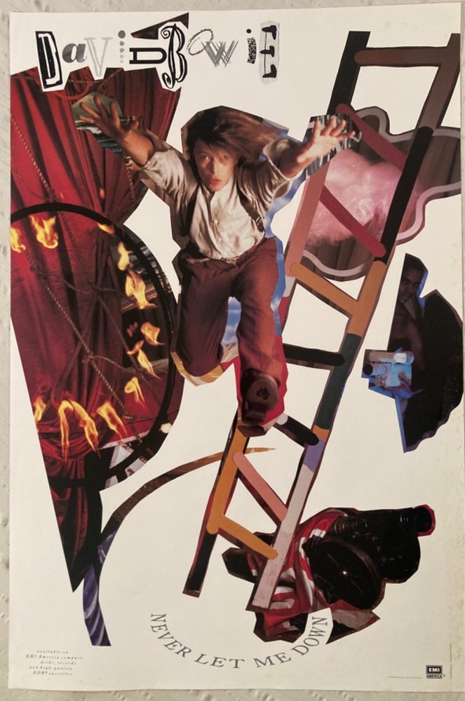 David Bowie 1987 Promo Poster Never Let Me Down T