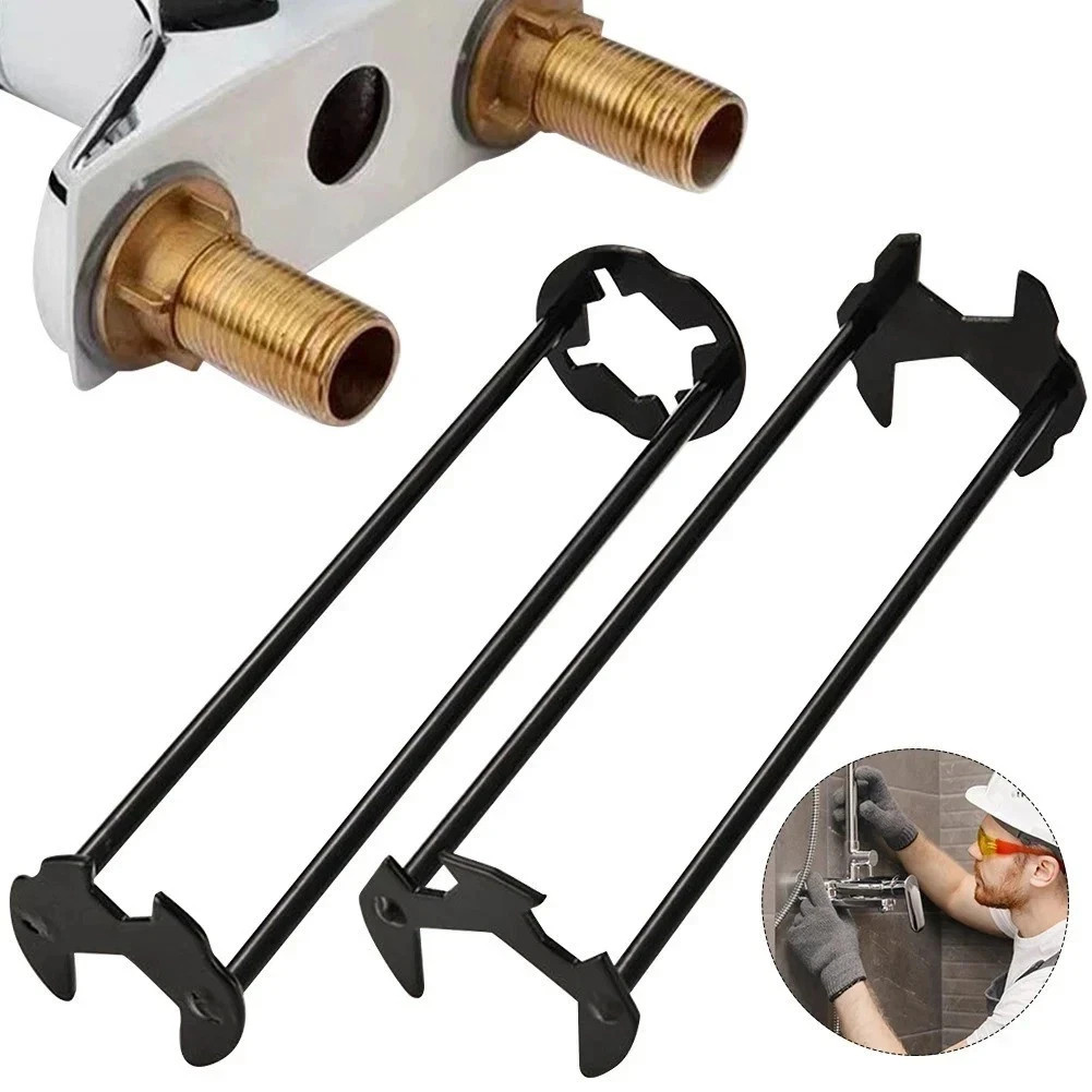 Multifunctional Sink Wrench Set, 2-Pack Basin and Faucet Wrench Tool with Fou.