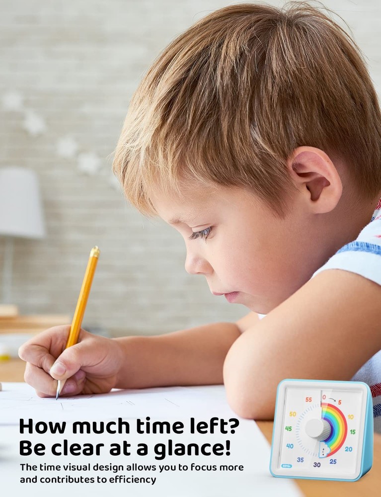 60 Minute Visual Timer for Kids, Visual Countdown Timer for Classroom Office ...