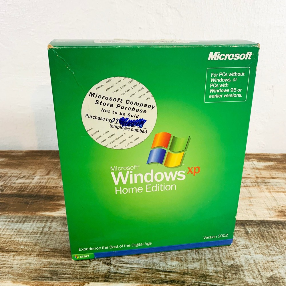 Microsoft Windows XP Home Edition Version 2002 - CD-ROM w/ Product Key