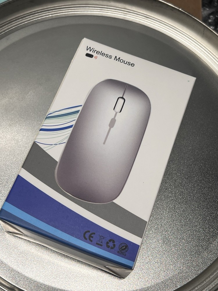 Wireless 2.4GHz Bluetooth Laptop Computer Mouse - Silver Color