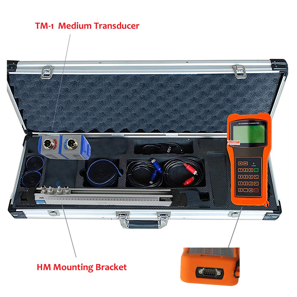 Ultrasonic Liquid Flow Meter Flowmeters with Medium Transducer HM Bracket