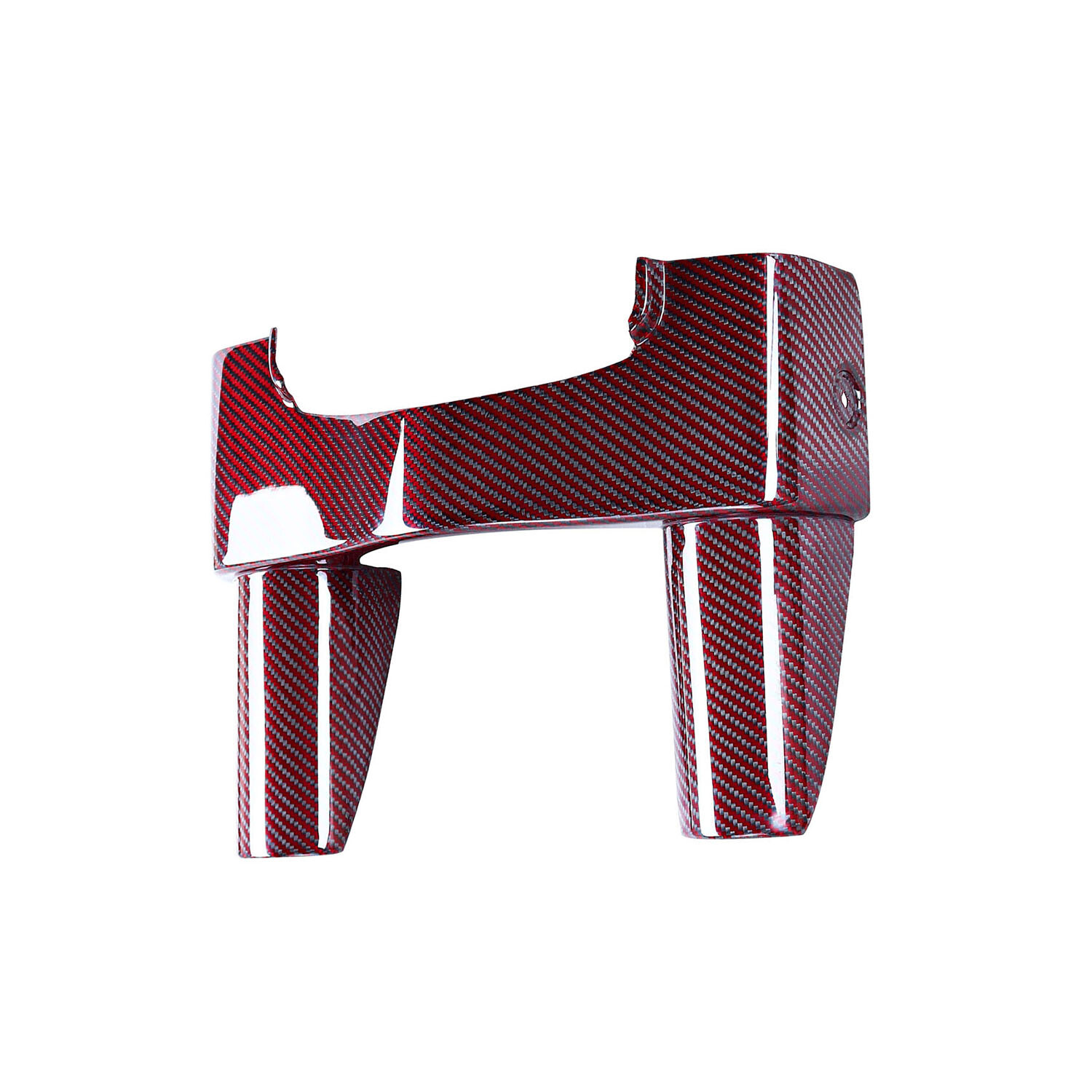 Red Carbon Fiber Upper Front Fork Slider Tube Cover for Harley 14-25 Touring FLH