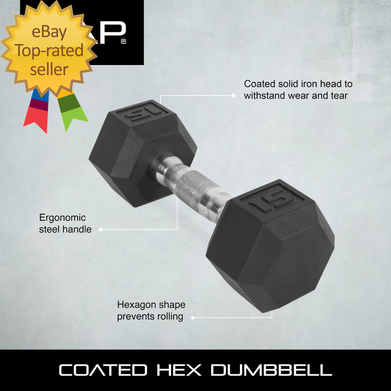 2 Pack Barbell 60Lb Coated Hex Dumbbell Single