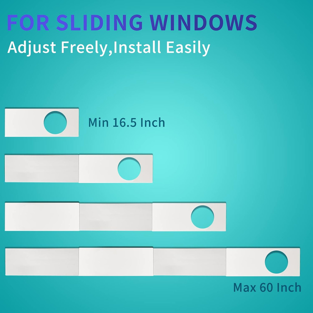 Portable AC Window Vent Kit - Complete Air Conditioner Window Kit, Adjustable PV