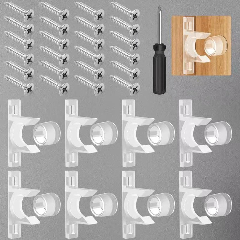 8 Sets False Front Cabinet Clips Kitchen Cabinet Doors Replacement for Drawer Re