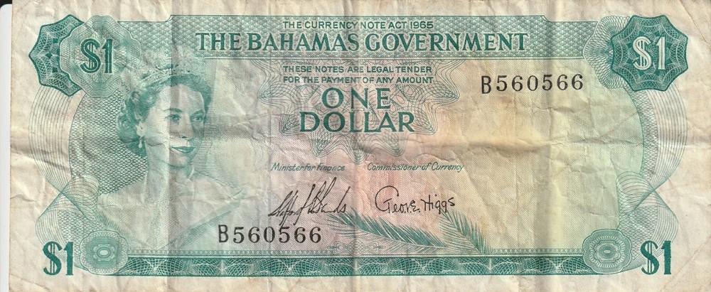 Bahamas 1965 One Dollar P18