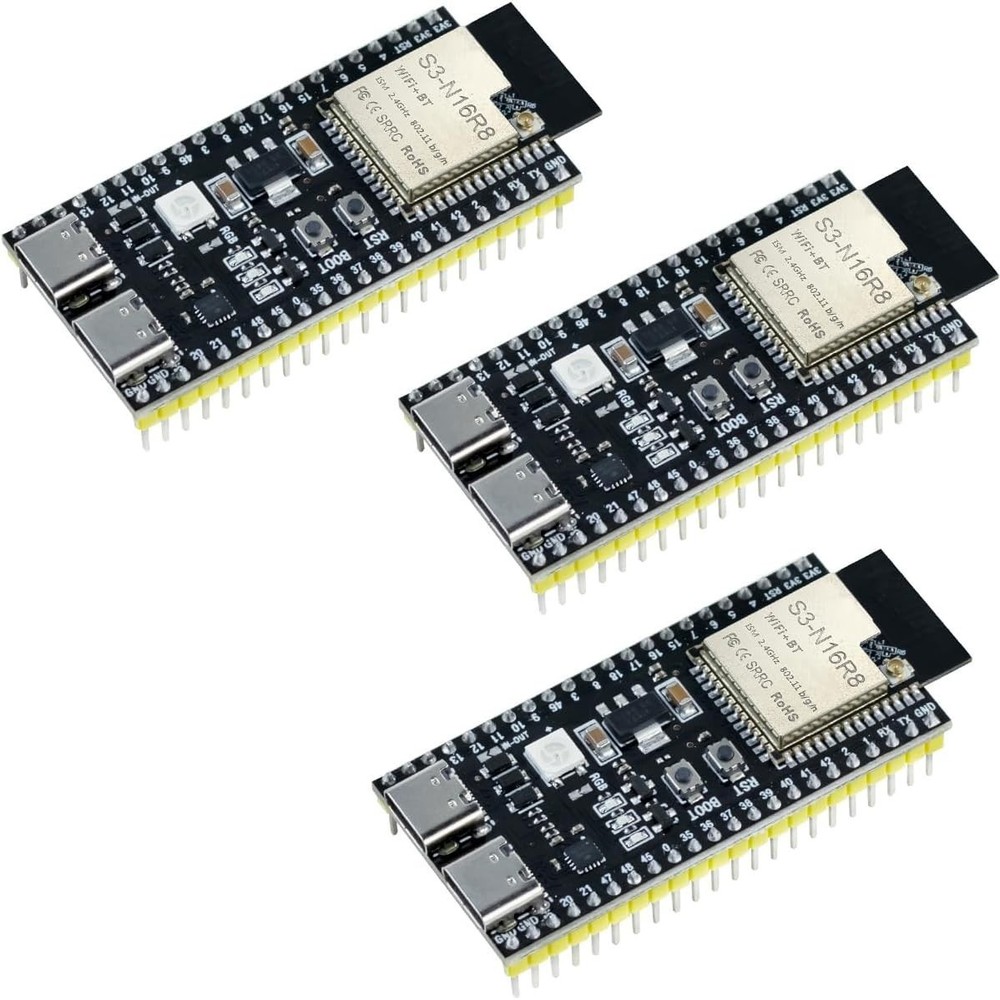 3Pack ESP32-S3 Development Board N16R8 MCU with Dual-Mode Wi-Fi Bluetooth Type-C