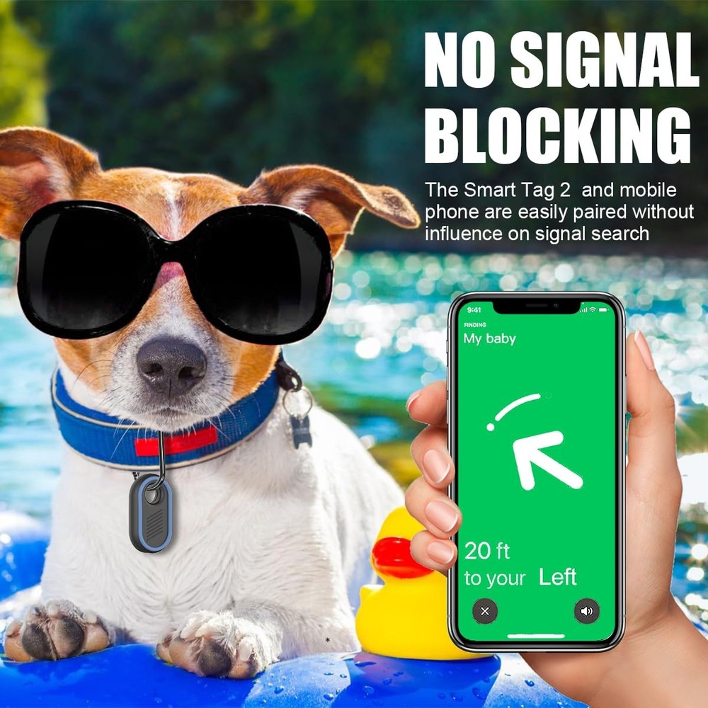 2 Pack Compatible for Samsung Galaxy SmartTag2 Case, 2 (Black & Blue)