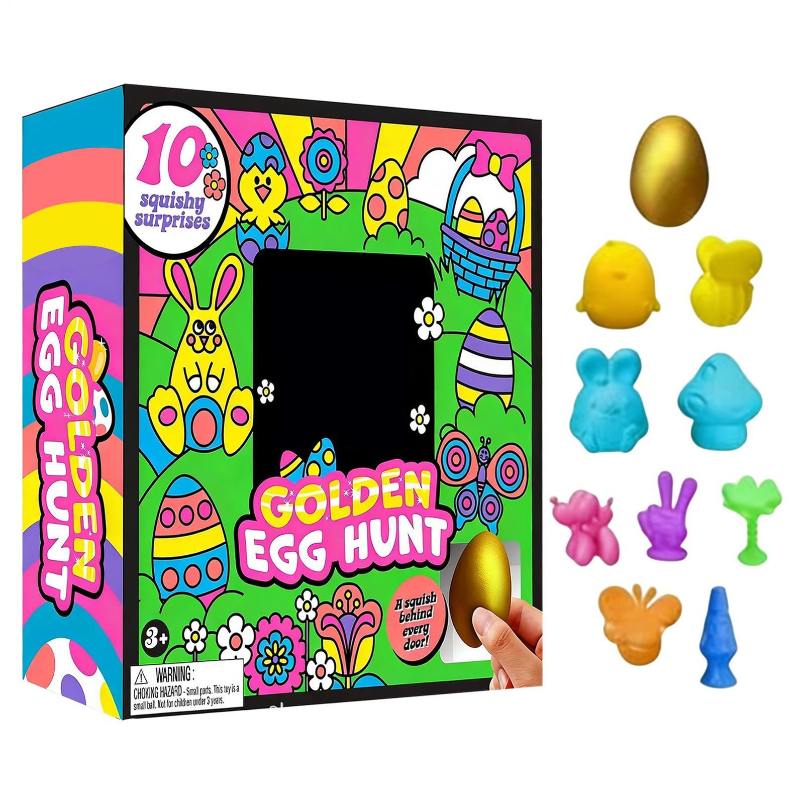 Golden Egg Hunt - Sensory Squeeze Toy Pudding Set Easter Fidget Toy