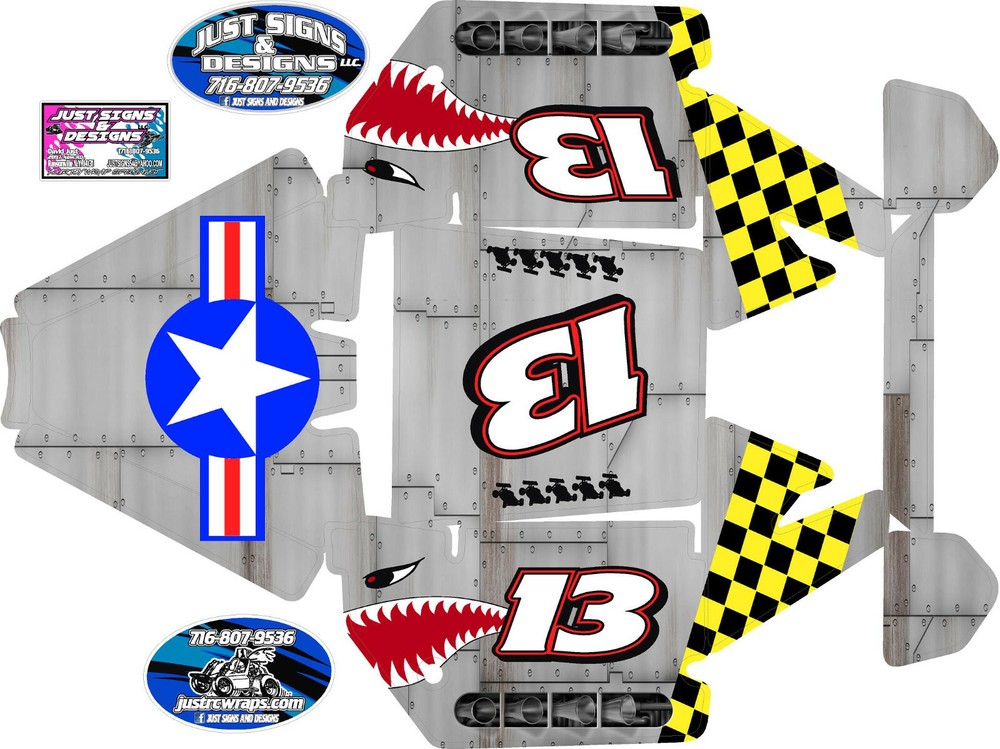 KRAKEN TSK CLASS ONE ROLL CAGE wrap decals stickers WAR PLANE THEME 1X10 SCALE