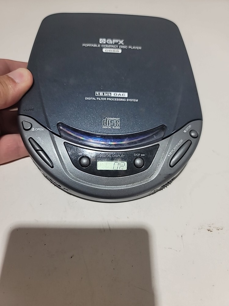 GPX C3853-E3 16 Bit DAC Digital Filter Processing Portable Compact Disc Player