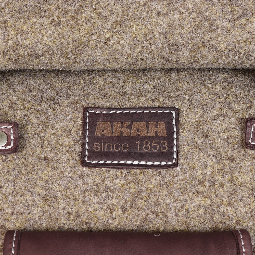 Akah Hunting Backpack Rolltop - Wool Felt With Olive Leather