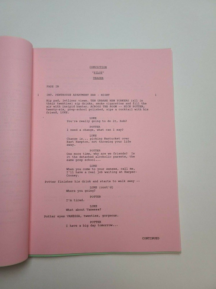 CONVICTION / Rick Eid & Walon Green 2006 TV Script, Pilot Episode