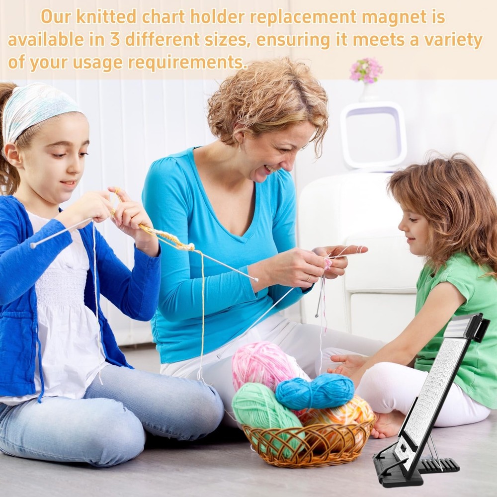 Knitting Pattern Holder with 4 Replacement Black 12.2" L x 9.21" W, multiple