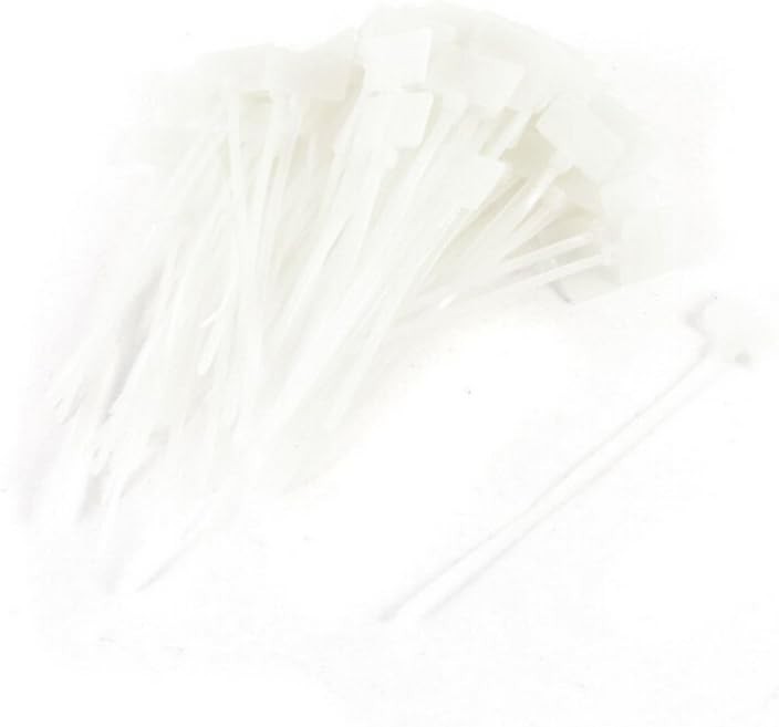 Nylon Cable Zip Ties with Writable Tags - 100 Pcs Self-Locking Marking Solution