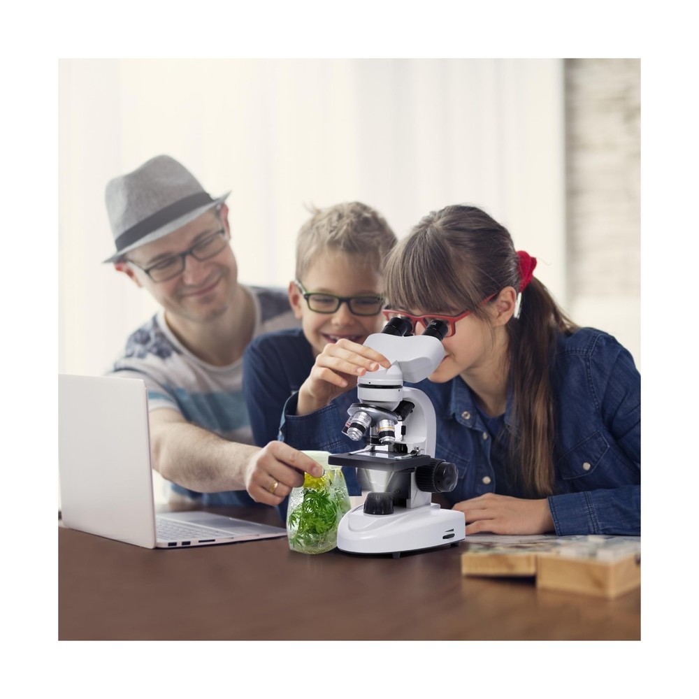 SELFIE CAT Laboratory Microscope for School, Binocular Compound Microscope 20...