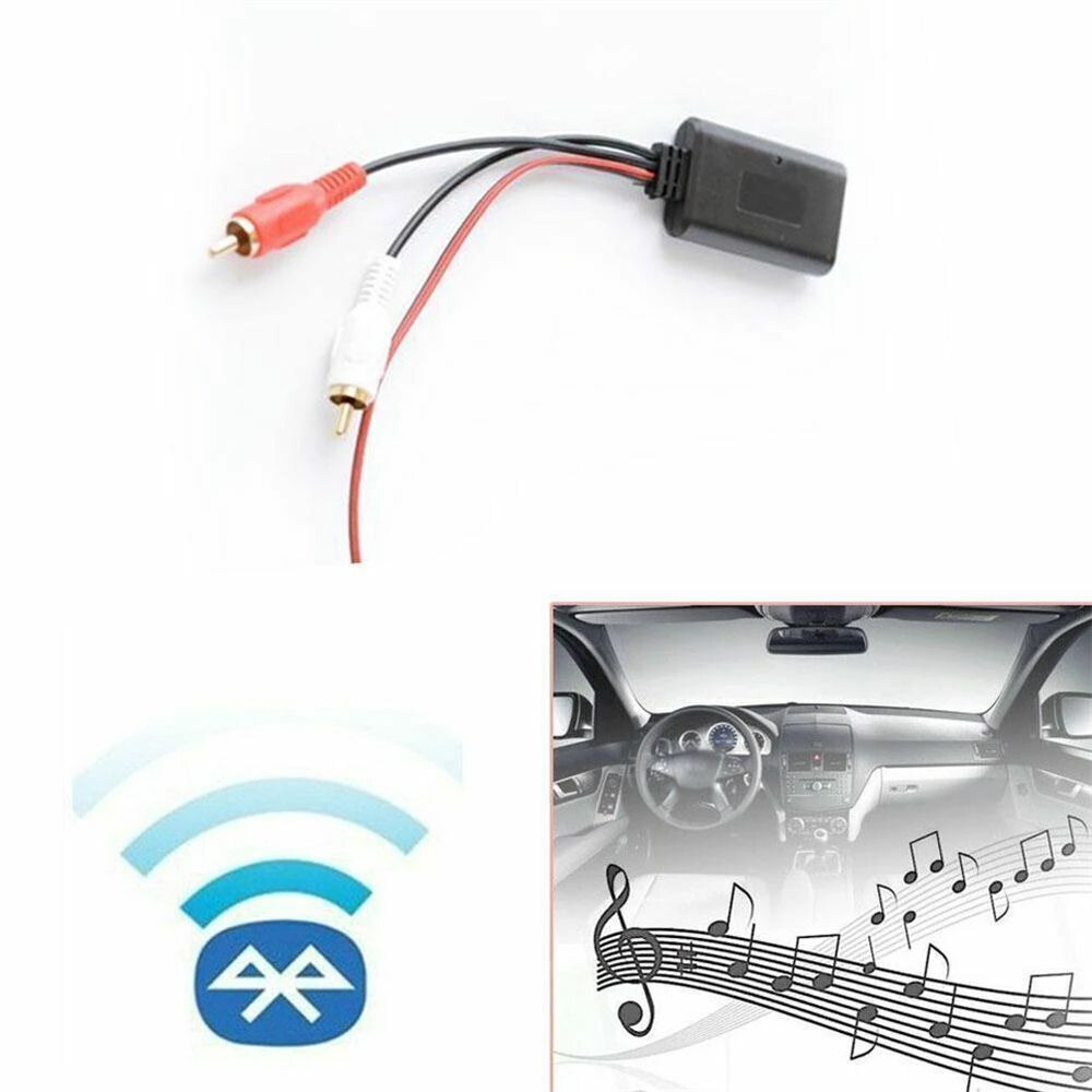 2x Car Audio Stereo Bluetooth AUX Receiver Module RCA Interface Cable Adapter US