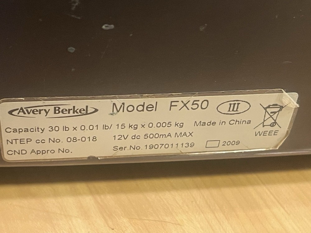 Avery Berkel Scale Model FX 50 (30lb) Tested