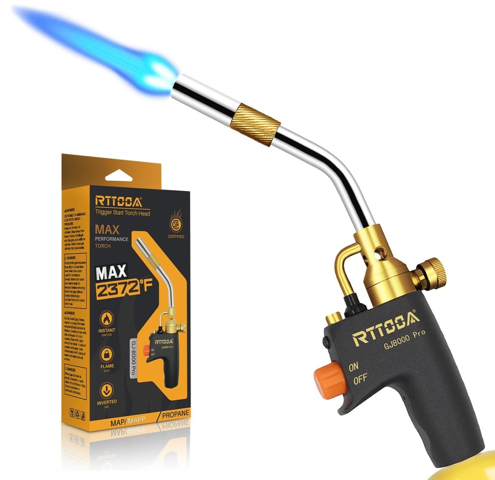 High Intensity Propane Torch Head Kit, Trigger Start Pencil Flame for Welding &