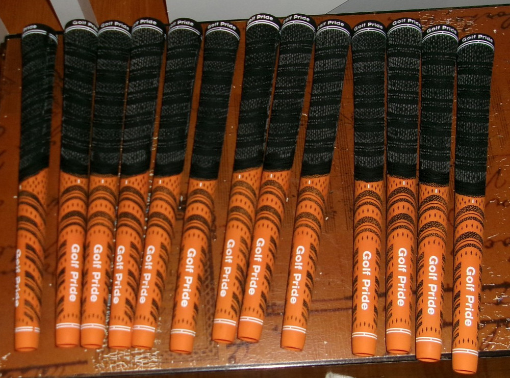 13 Golf Pride Multi Compound Golf Grip Midsize. Orange