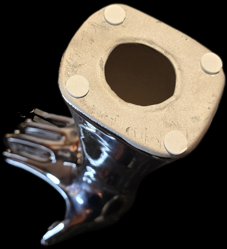 2 Pc Silver Ceramic Hand Candle Holders