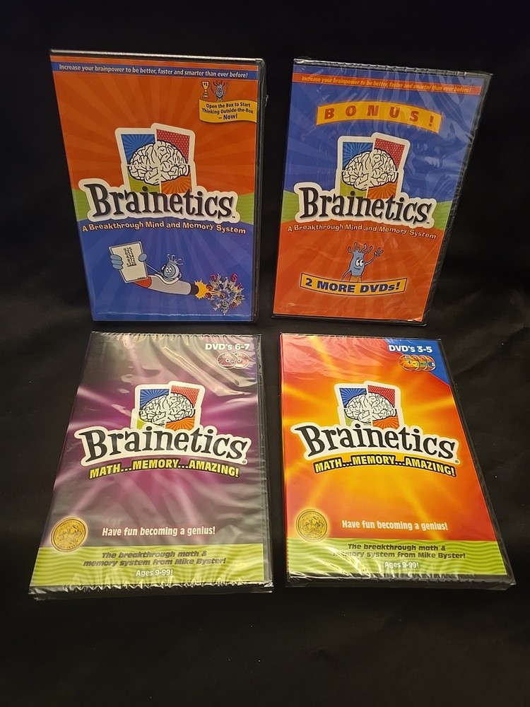Brainetics Math & Memory System from Mike Byster  DVD LOT NEW SEALED