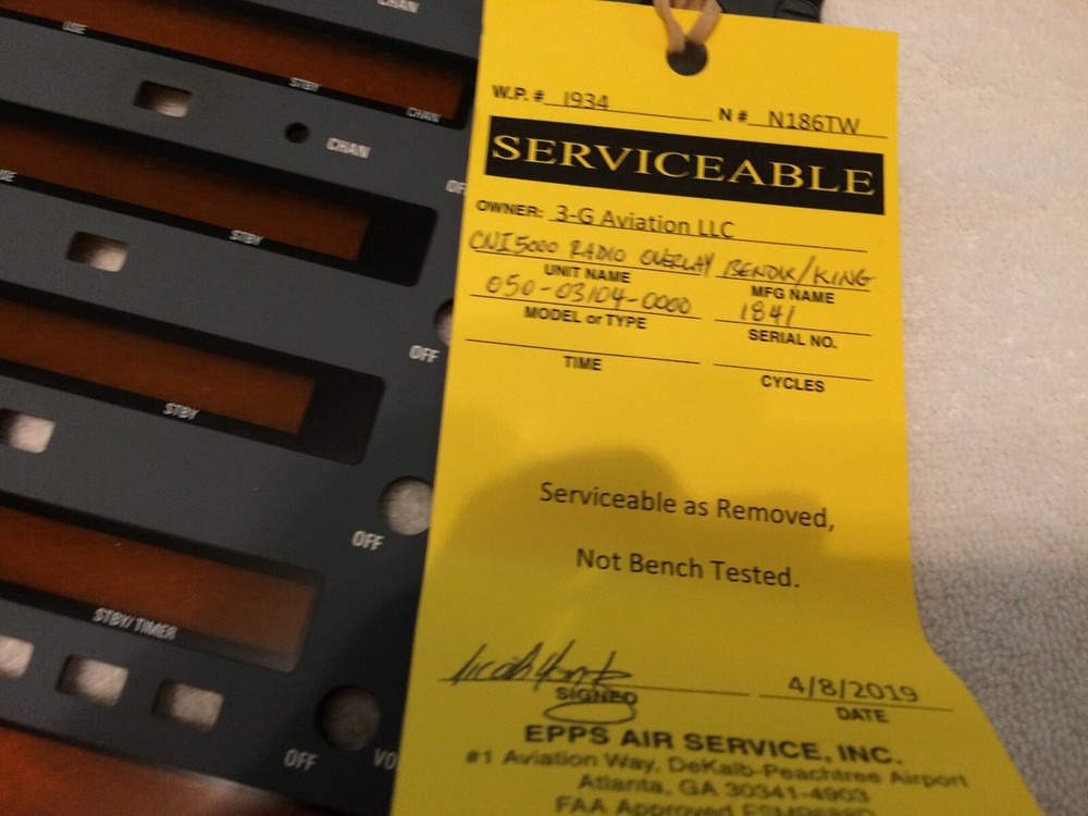 Bendix/King CNI5000 Radio Stack and Rack