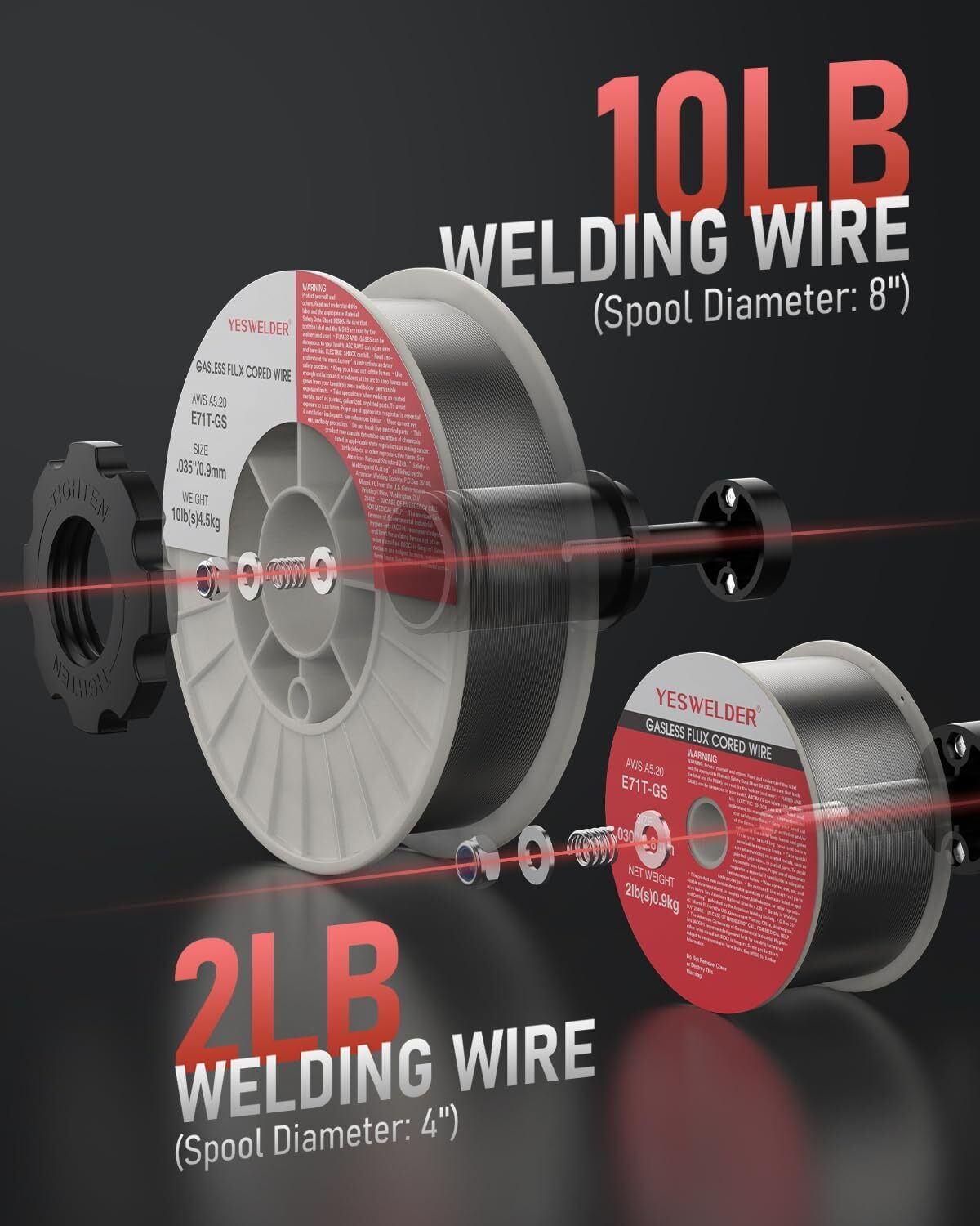 185A, 5 in 1 Aluminum Welding Machine, Control 110V/220V Dual Voltage