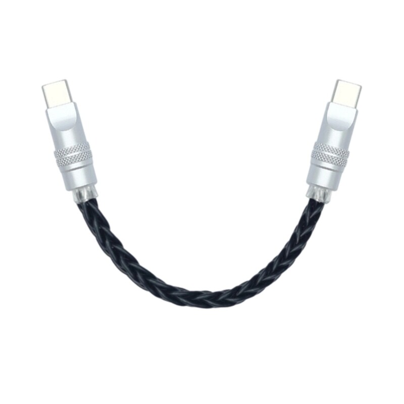 Type C to Type C Braided Cable Eight Cored Monocrystalline Copper LIne Fast