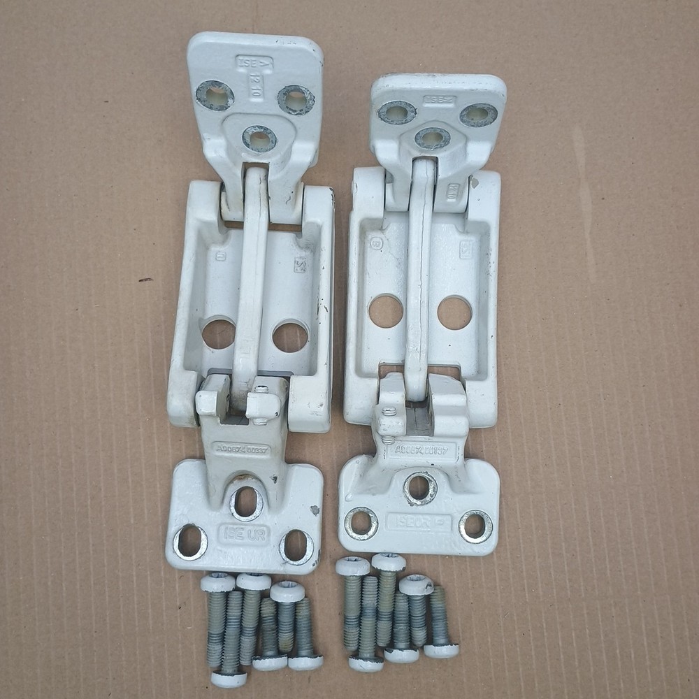 2007-2018 Sprinter Van White Right Side Rear Door Hinge Set Upper Lower Pair