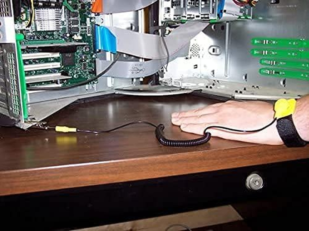 Anti-Static Adjustable Grounding Wrist Strap Components Black, Yellow