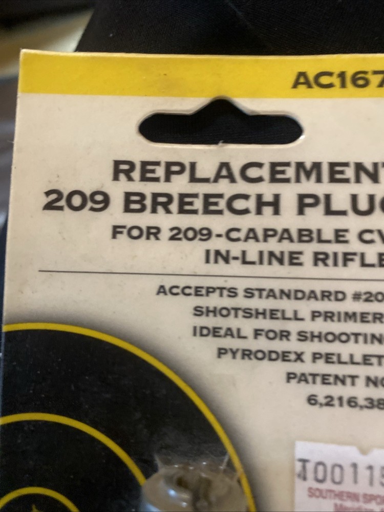 CVA Replacement 209 Breech Plug AC1678 NEW