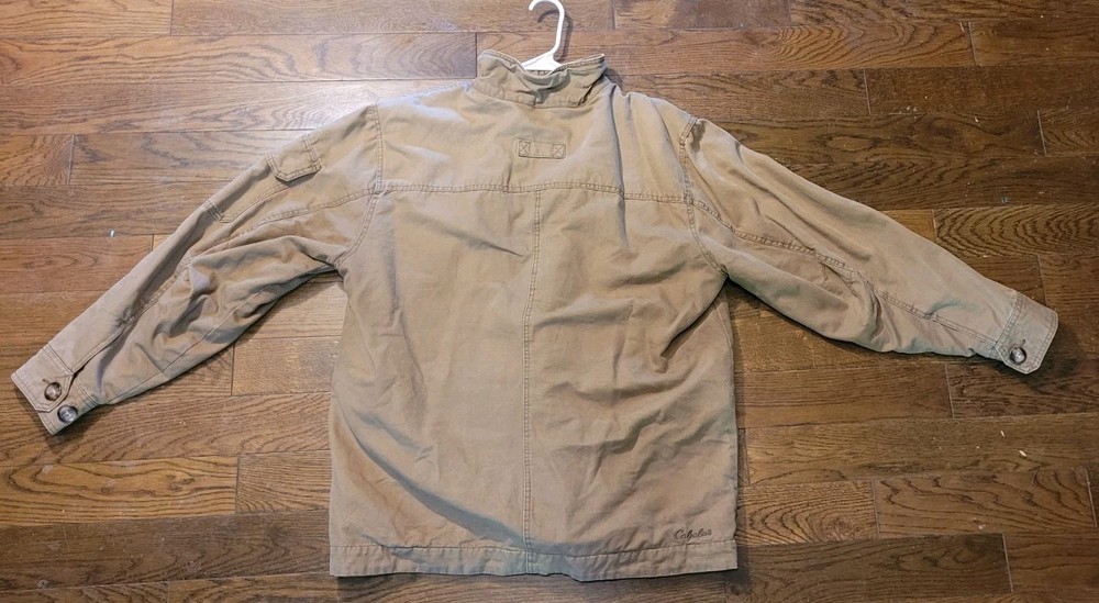 Cabelas Tan Hunting Jacket Lined Size Large Regular