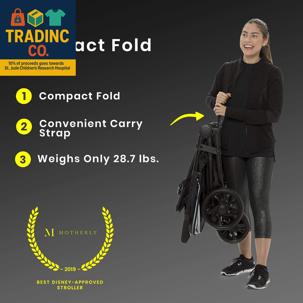 Jeep Destination Ultralight Side X Side Double Stroller, Midnight