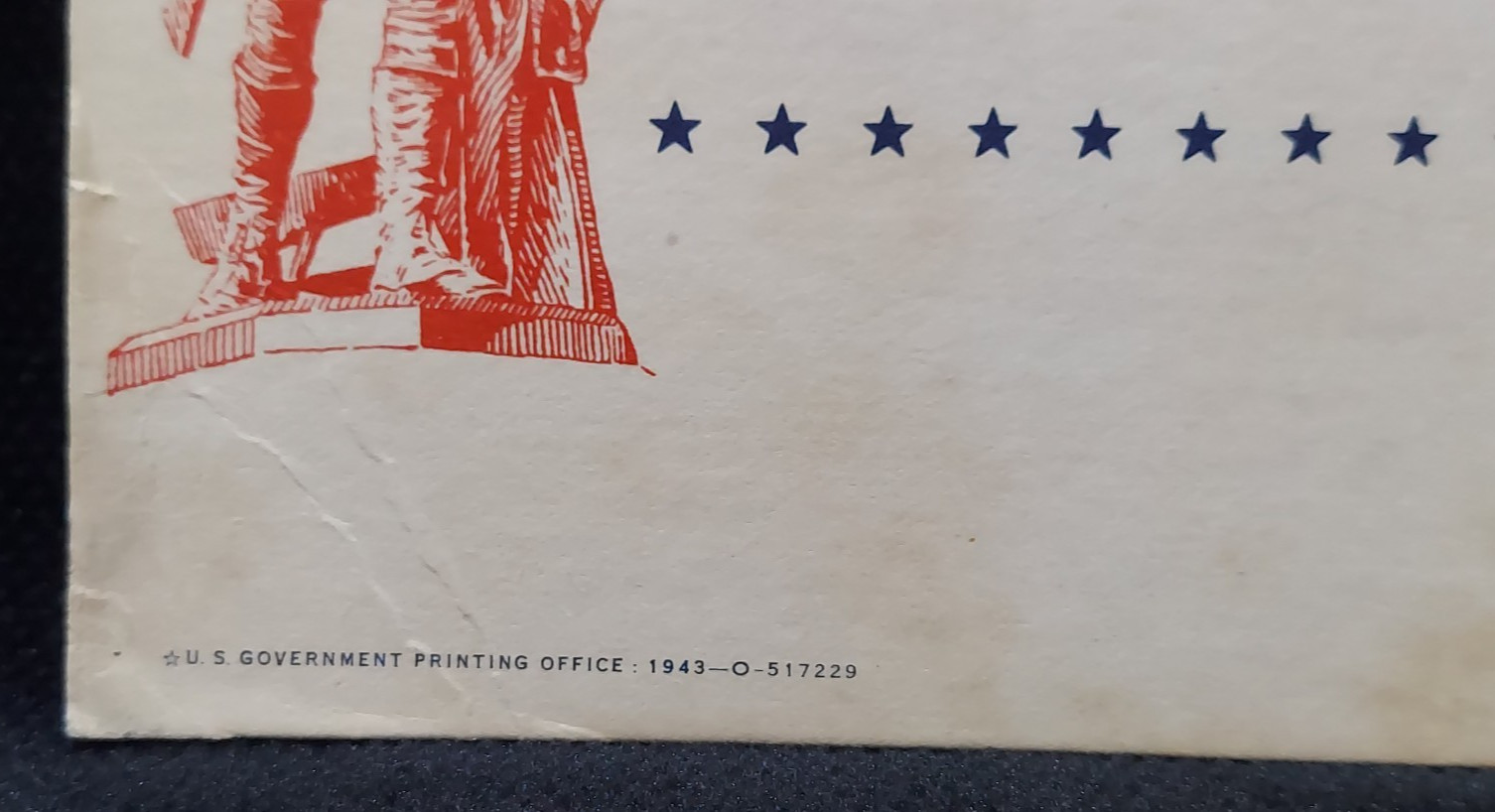 Orig. WWII Poster In Loyal Support Of Our Fighting Men Buy War Stamps & Bonds