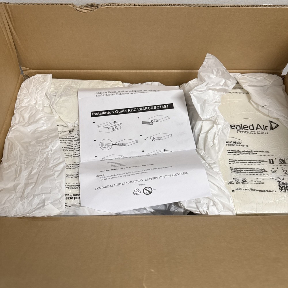 RBC43-UPC Replacement Battery for RBC43 APC Smart-UPS® models: SUA3000RM2U