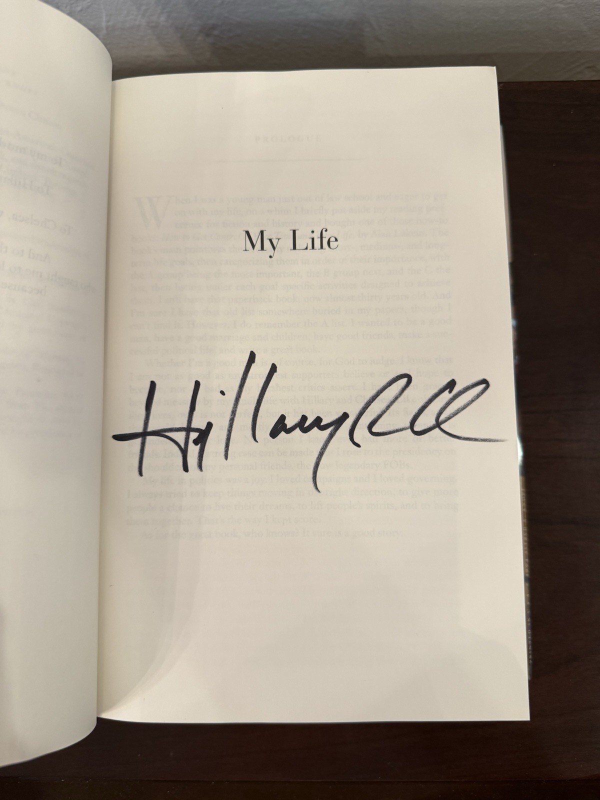 “My Life” Signed by both Bill Clinton & Hillary Clinton, 2004 1st Edition, COA