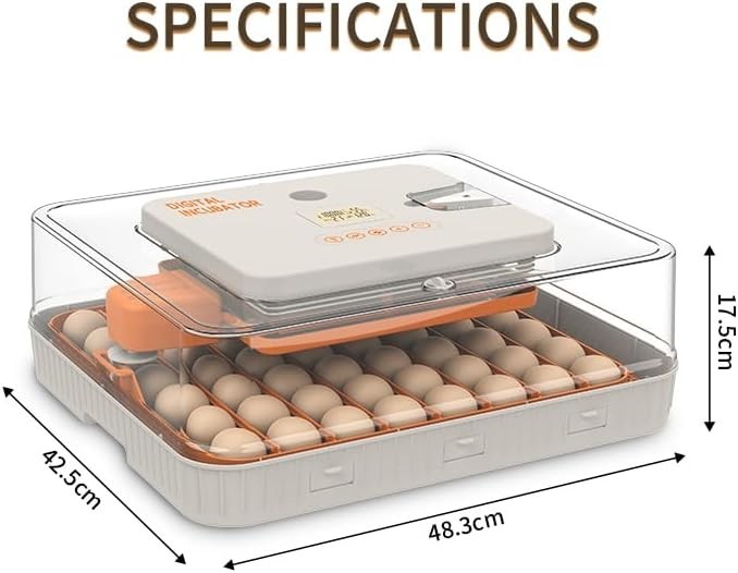 56 EGG Incubator for Hatching Egg Temperature Humidity Control Candle Dual Power