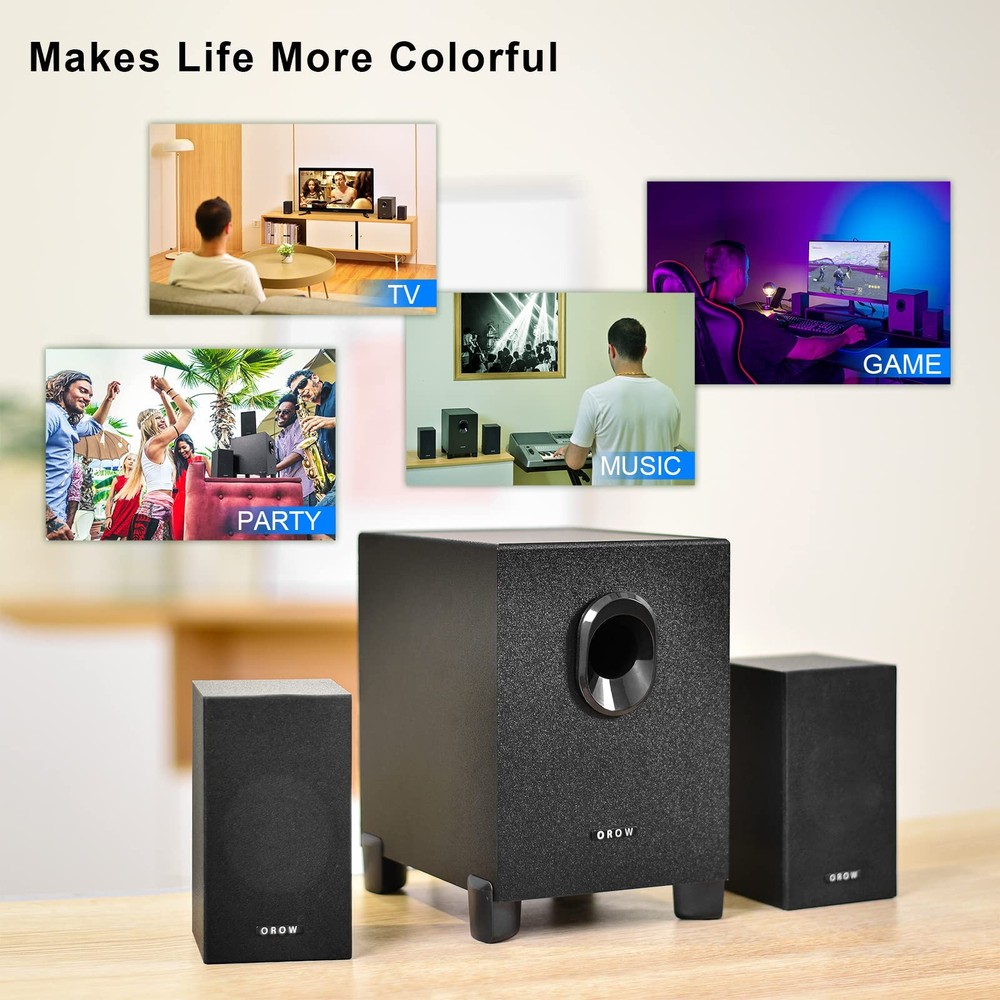 Computer Speakers For Desktop PC USB Wired With Subwoofer USB Powered Clearance