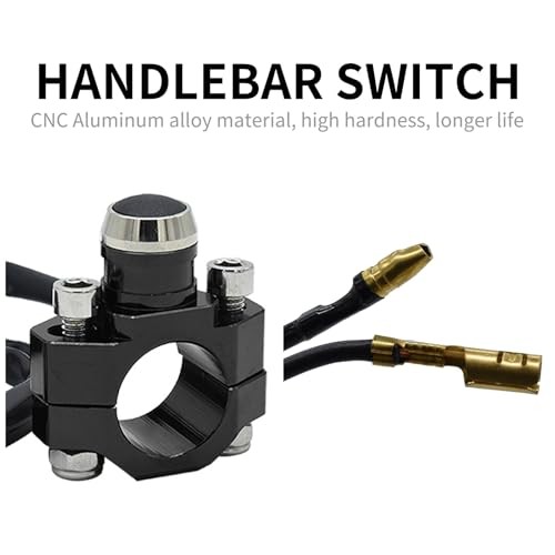 CNC Aluminum 7/8" Motorcycle Handlebar Control Horn Start Switch Button
