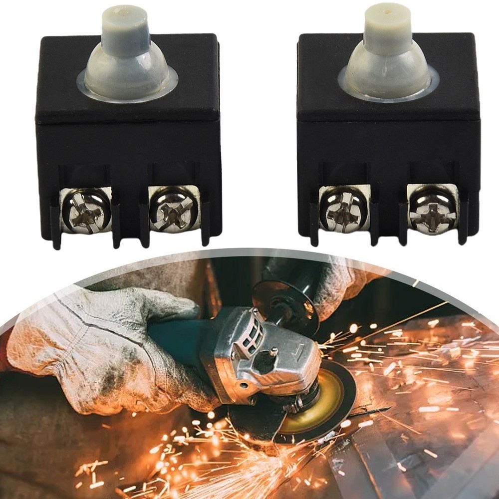 Switch Angle Grinder Parts Plastic & Metal Push Button 100mm /4\" 2pcs