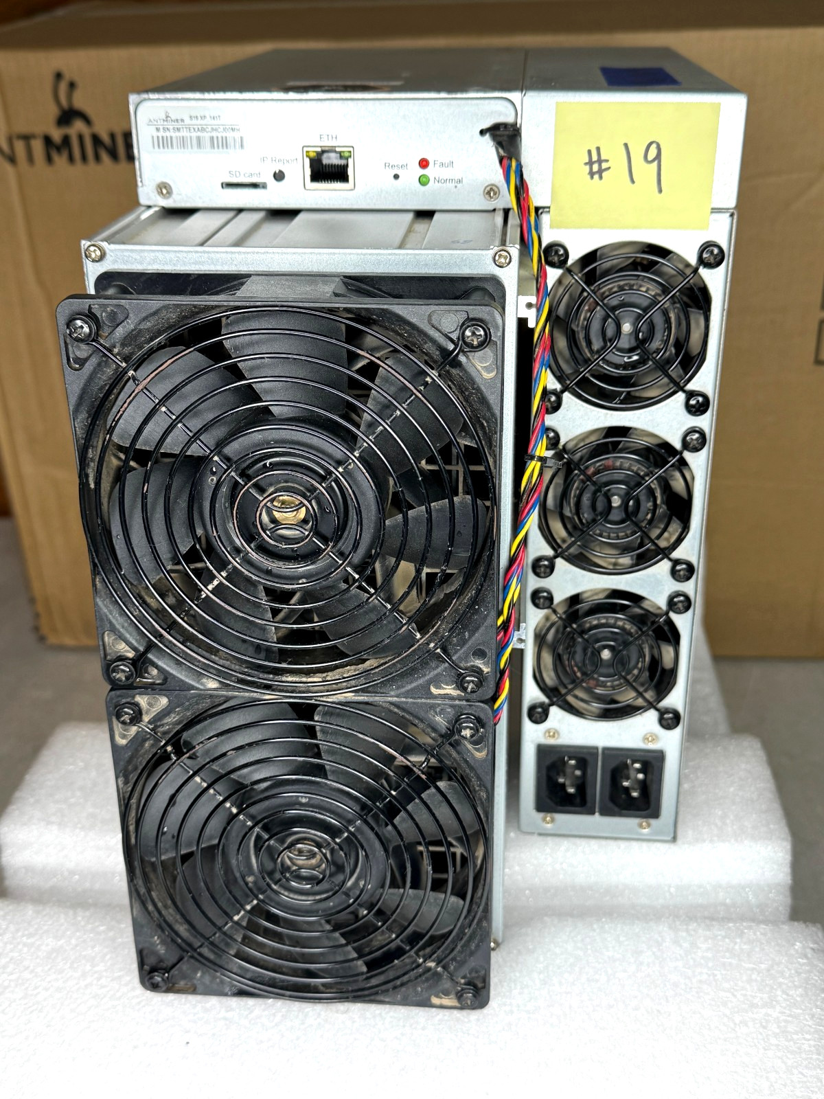 Bitmain Antminer S19 XP 141TH ASIC MINER FOR PARTS OR REPAIR - CB/PSU/FANS GOOD!
