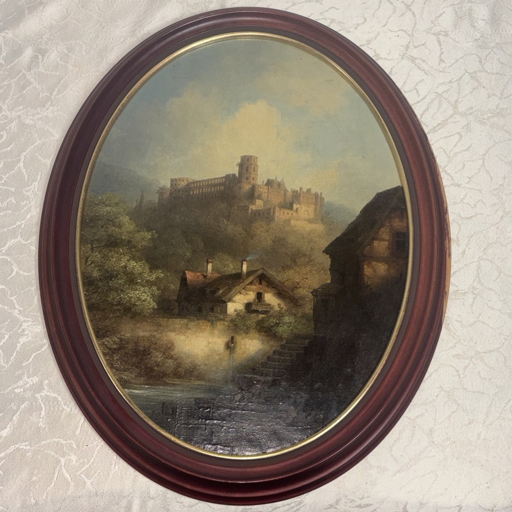 Painting "Landscape with Castle", signed probably Verhas, Theodore!
