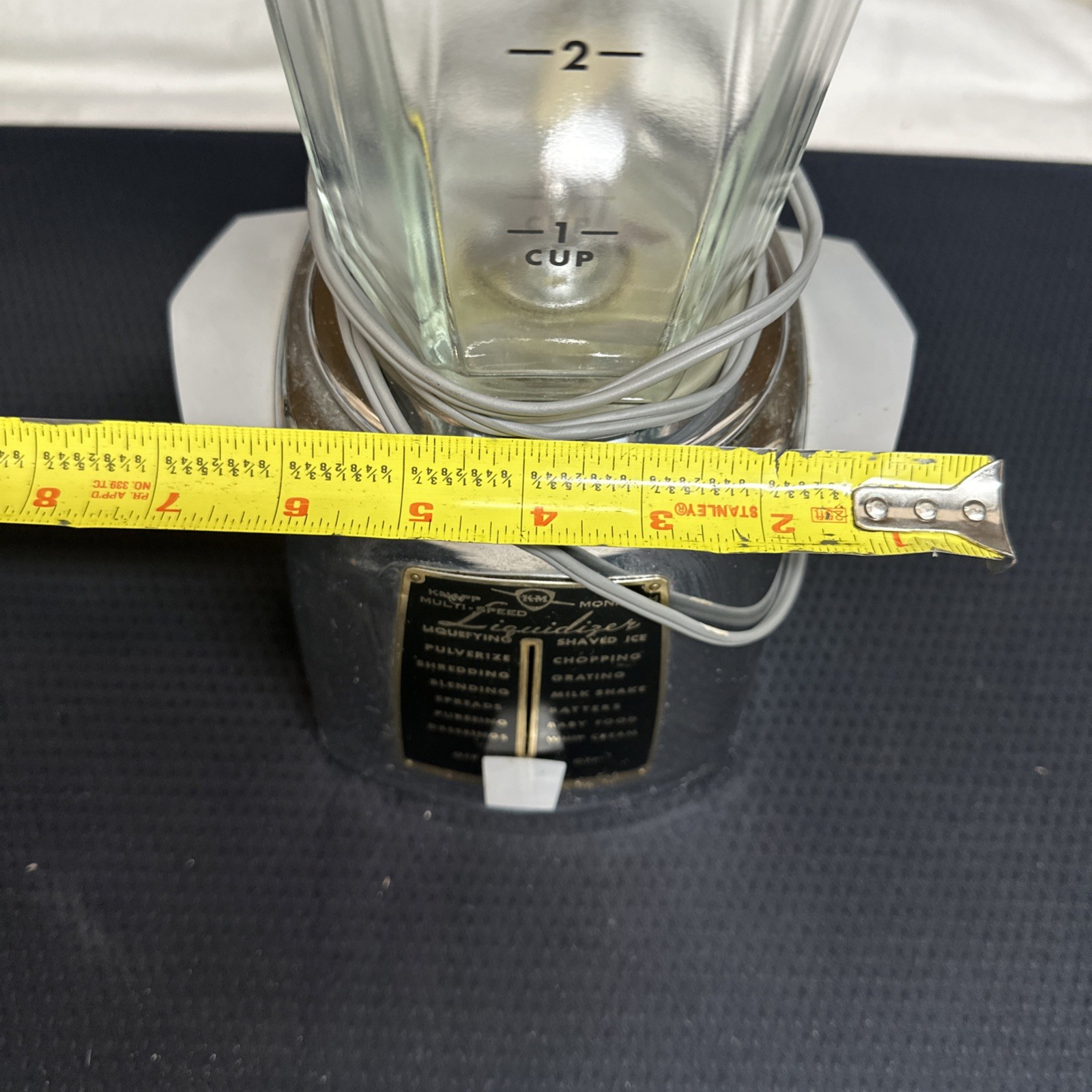 Vintage Knapp Monarch Liquidizer Antique Blender Green/silver Antique KM glass