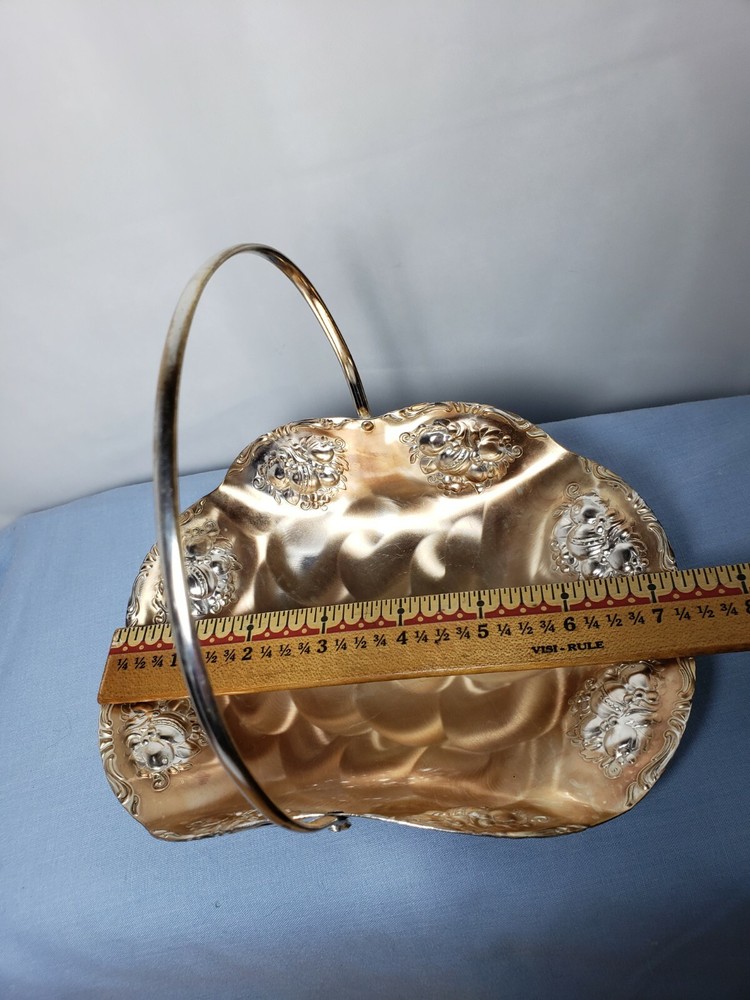 Vintage QUIST West Germany Silverplate Tarnish Resistant Basket Moveable Handle