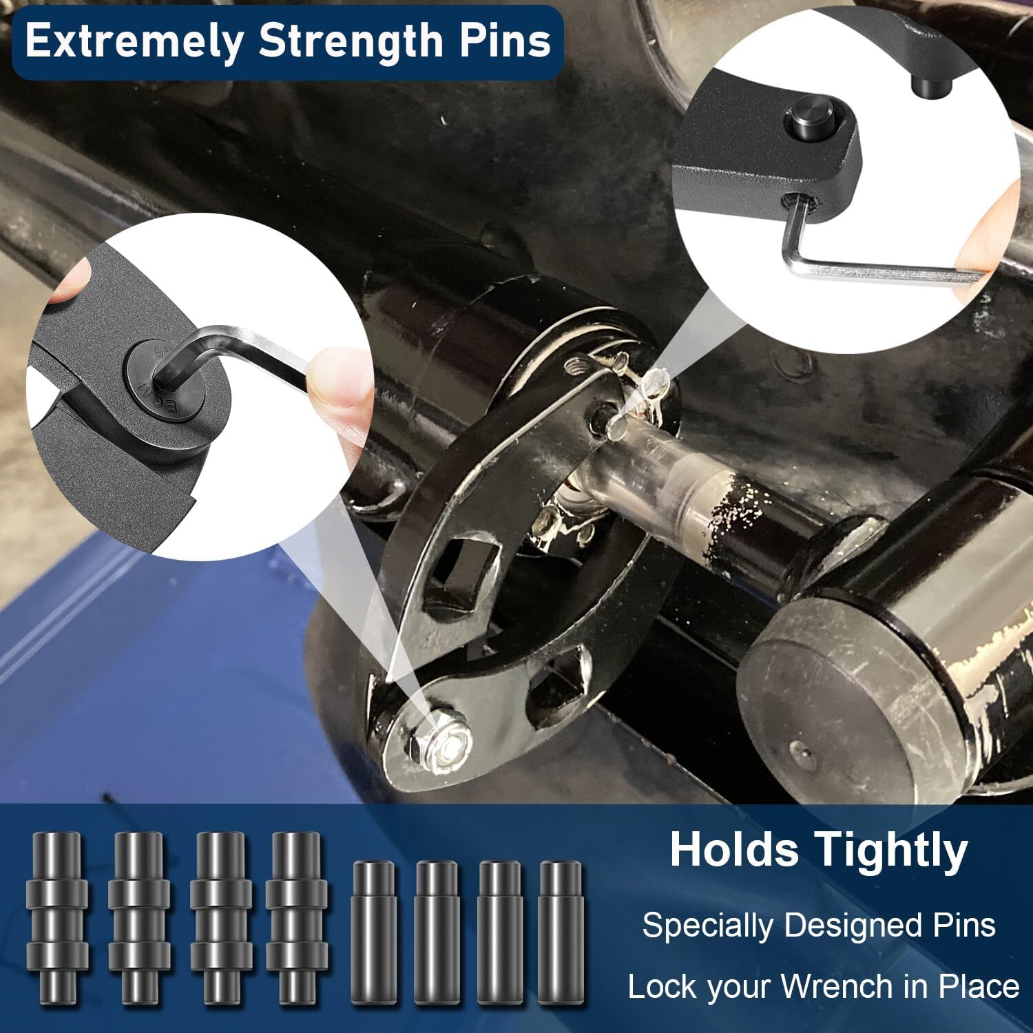 Gland Nut Wrench Set 1266& 7463,2 Hydraulic Cylinder Spanner Wrench Set W/Gloves