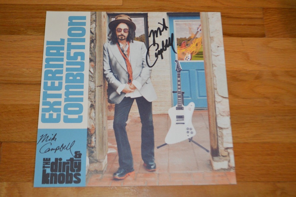 Dirty Knobs ~ Mike Campbell Autographed "External Combustion" Vinyl LP with COA