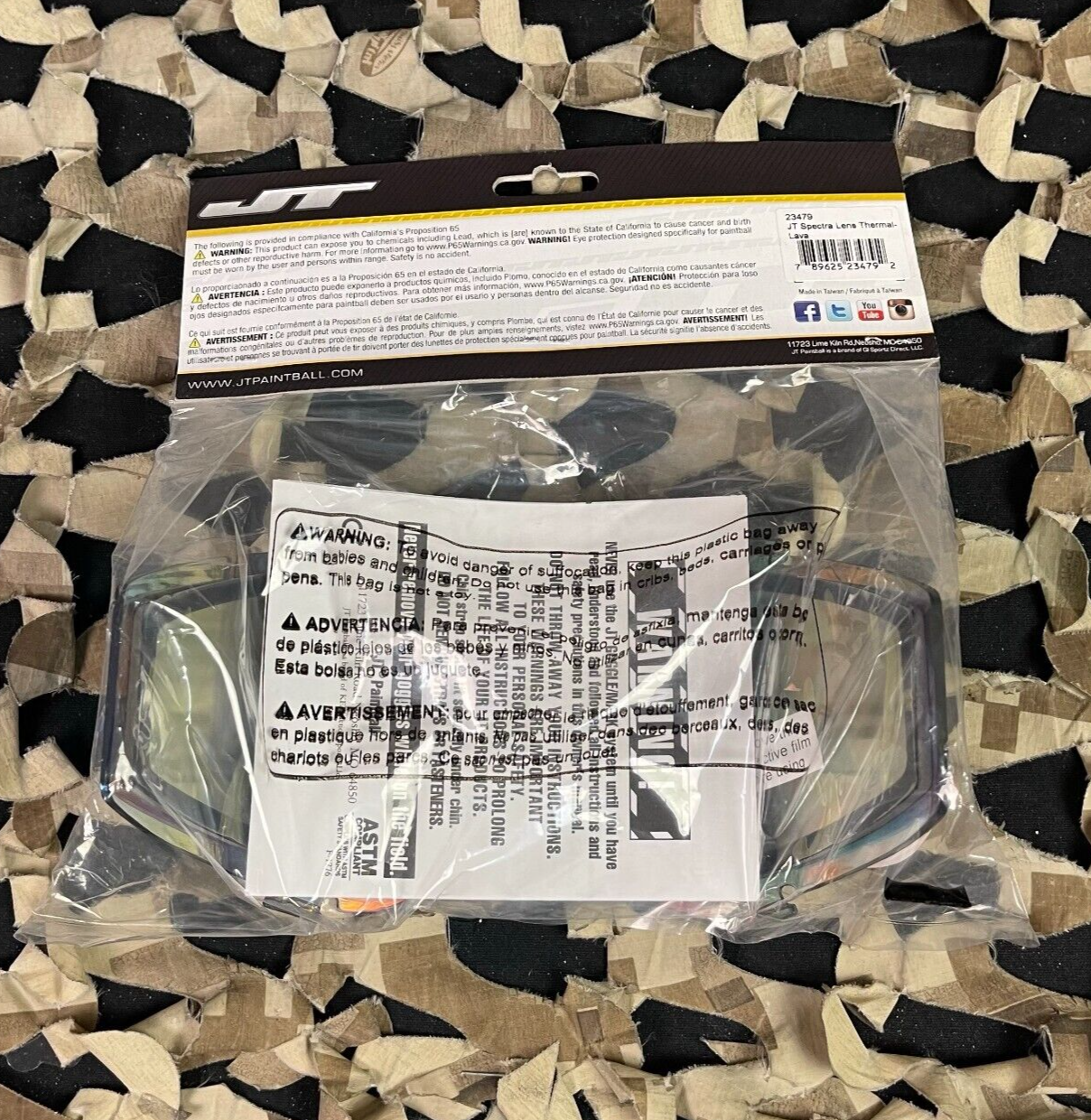 NEW JT Flex 8/Premise/ProFlex/Spectra Thermal Mask Lens - Prizm 2.0 Lava